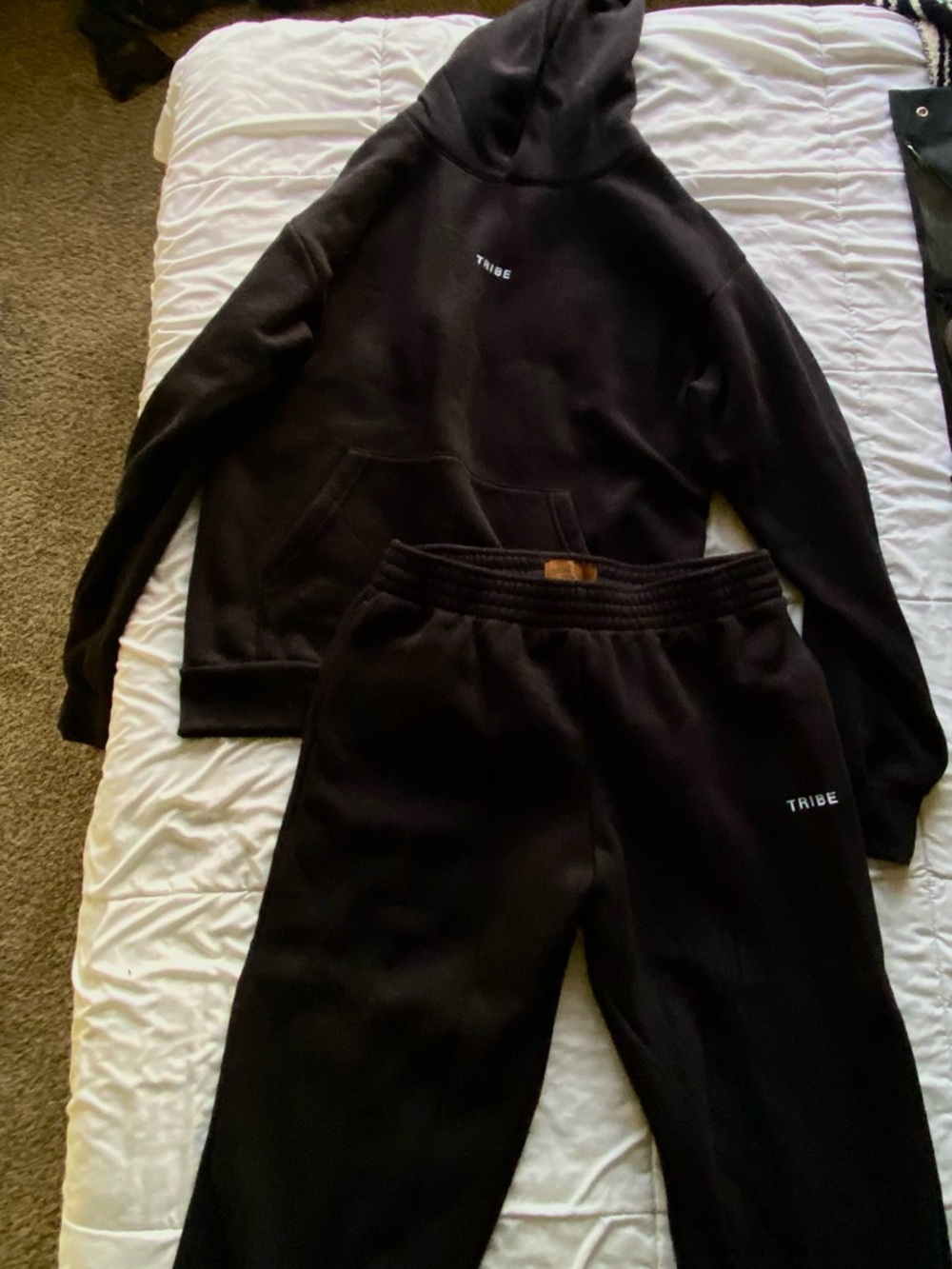 Tribe Kelley Butter Hoodie & Sweatpants Jogger Set Black - Vault - Picture 7 of 12